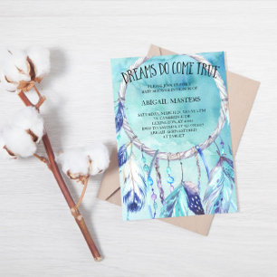Dream Catcher Baby Shower Invitation Tribal Boho