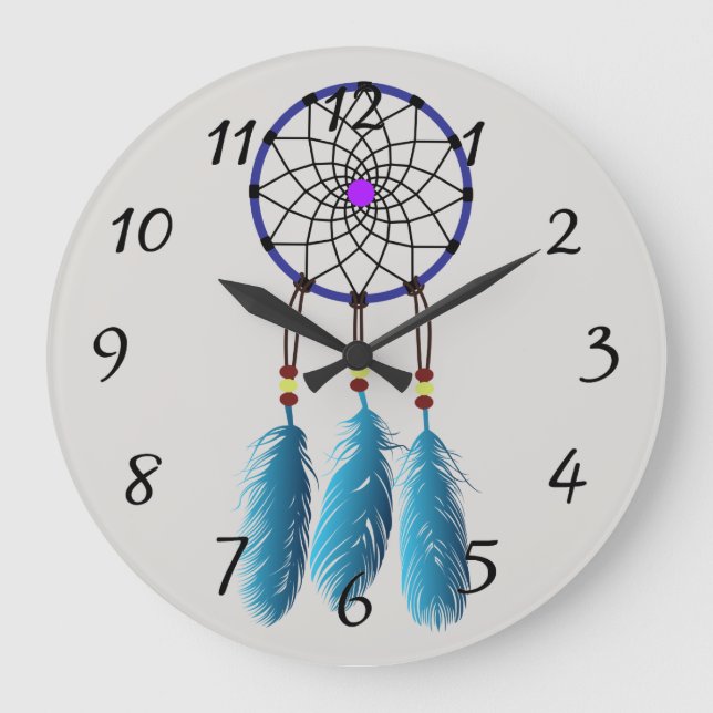 Dream catcher Background Large Clock (Front)