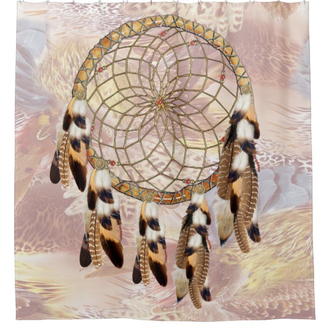 Dream Catcher Bathroom Shower Curtain (Front)