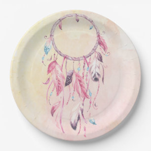 Dream Catcher Boho Paper Plate