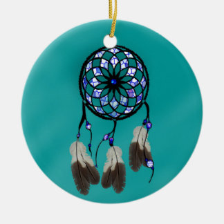 Dream Catcher Ceramic Ornament