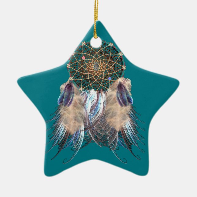 Dream catcher ceramic tree decoration (Front)