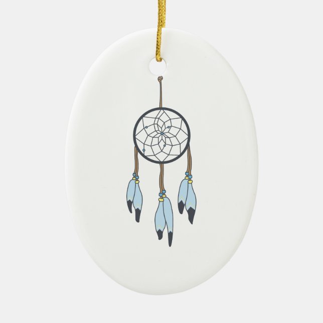 Dream Catcher Ceramic Tree Decoration (Front)