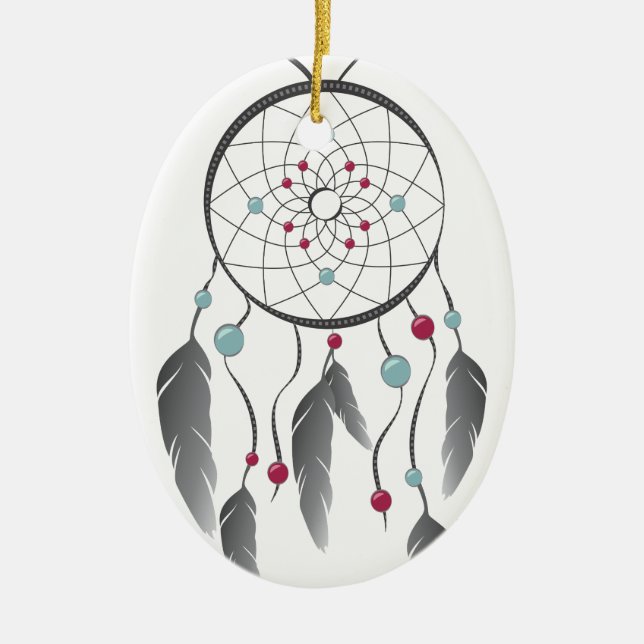 Dream Catcher Ceramic Tree Decoration (Front)