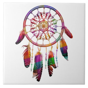 Dream Catcher Design Ceramic Tile