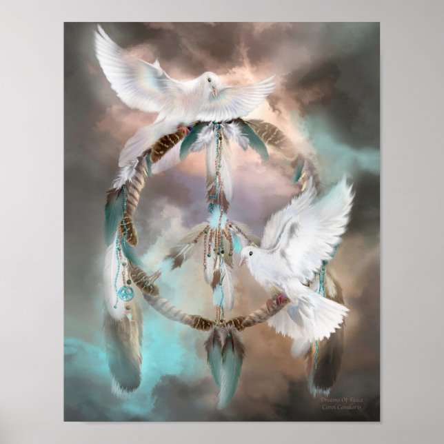 Dream Catcher - Dreams Of Peace Art Poster/Print Poster (Front)