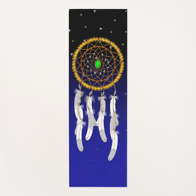 Dream Catcher--Emerald Yoga Mat (Front)