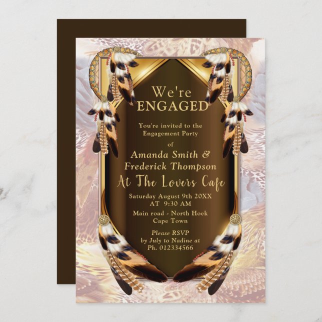Dream Catcher Engagement Invitation (Front/Back)