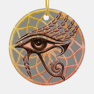 Dream Catcher Eye Of Horus Ceramic Tree Decoration