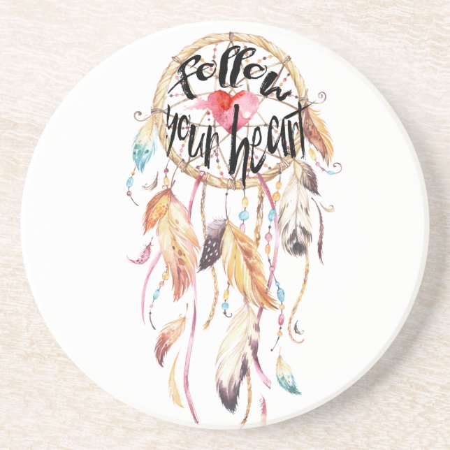 Dream Catcher Follow your heart Coaster (Front)