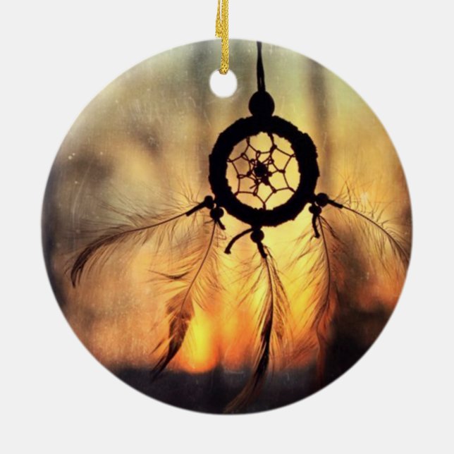 Dream Catcher Good Luck Charm Hanging Ornament (Back)