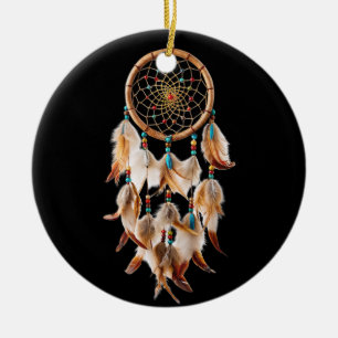 Dream catcher Indian Native American Ethnic Tribal Ceramic Ornament