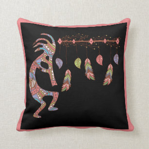 Dream Catcher Kokopelli Throw Pillow