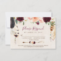 Dream Catcher Moon Peach & Burgundy Boho Wedding