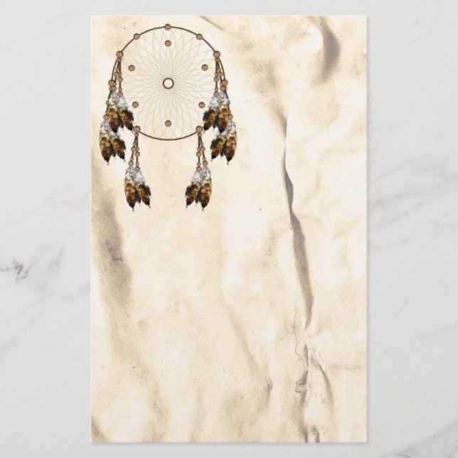 Dream Catcher  Native American  Stationery (Front)