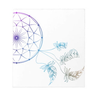 dream catcher on white background notepad