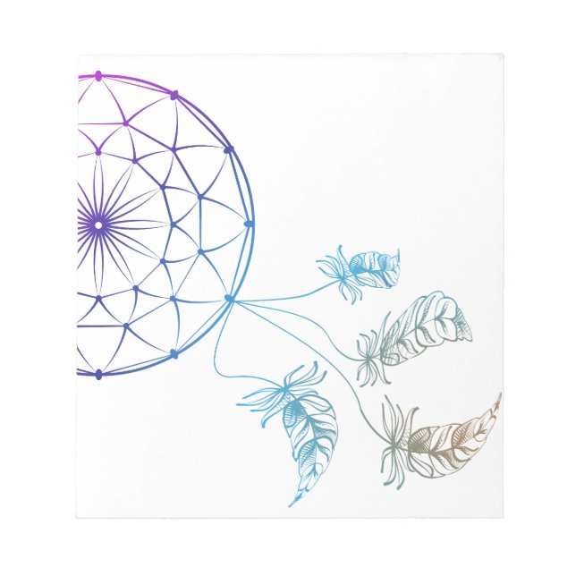 dream catcher on white background notepad (Front)
