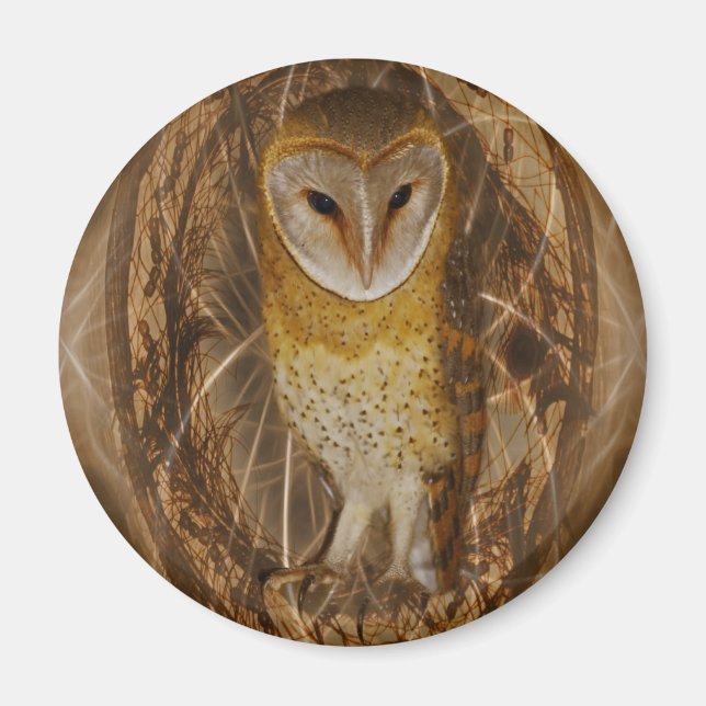 Dream catcher owl magnet (Front)