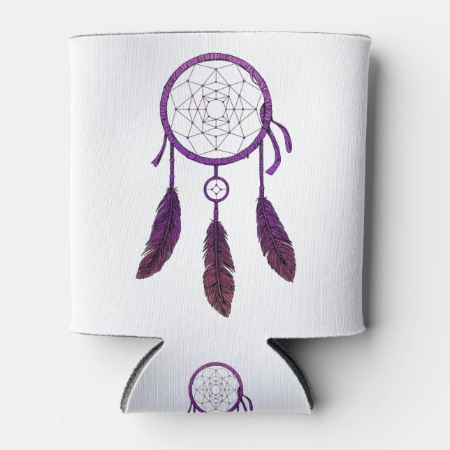 Dream Catcher purple Can Cooler (Front)