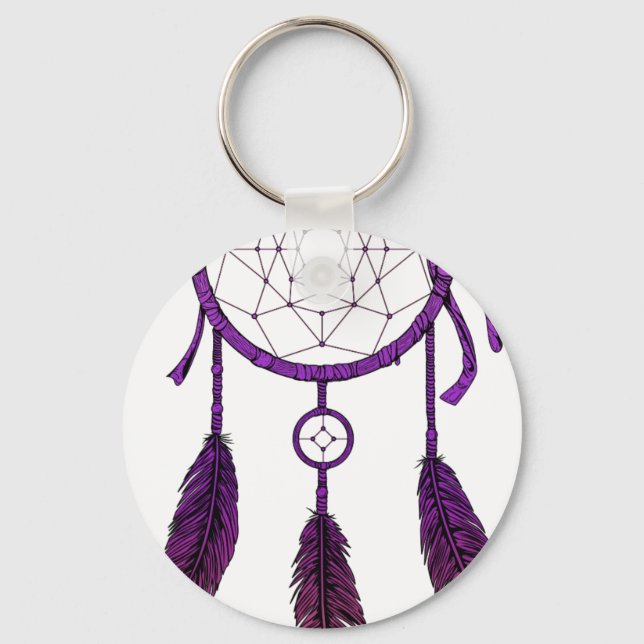 Dream Catcher Purple Key Ring (Front)