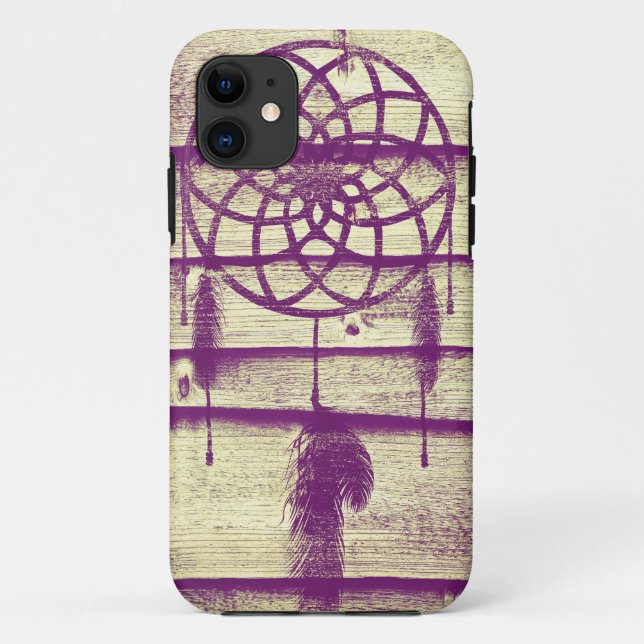 Dream Catcher Purple Wood Case-Mate iPhone Case (Back)