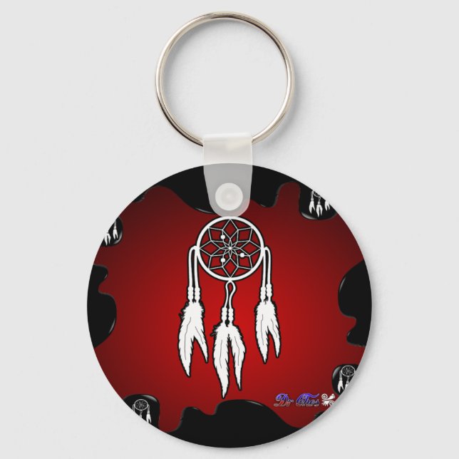 DREAM CATCHER RED BACKGROUND PRODUCTS KEY RING (Front)
