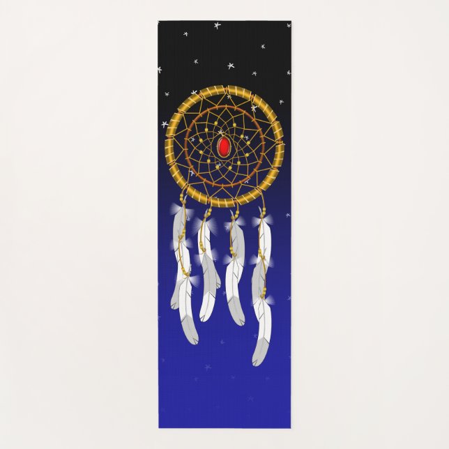 Dream Catcher--Ruby Yoga Mat (Front)