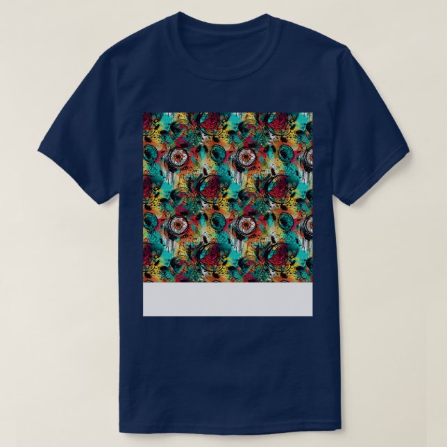 Dream Catcher Seamless Pattern Bohemian Hippie Eth T-Shirt (Design Front)