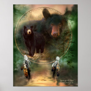 Dream Catcher Series-Spirit Of The Bear Poster