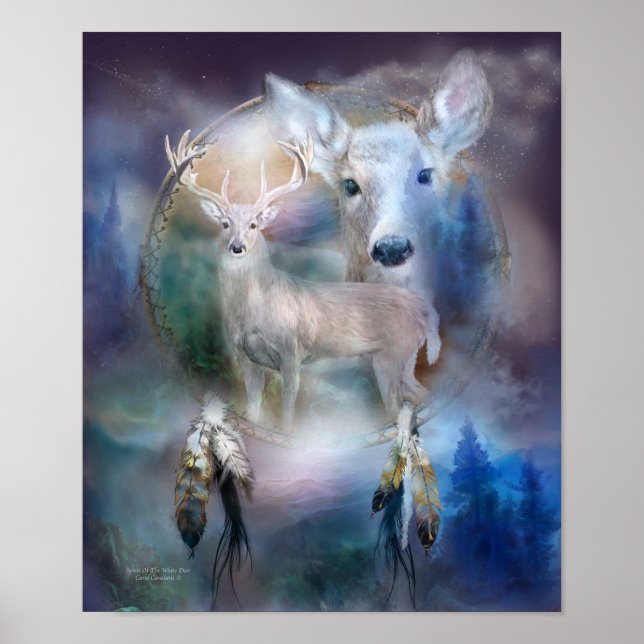 Dream Catcher Series-Spirit Of The White Deer Poster (Front)