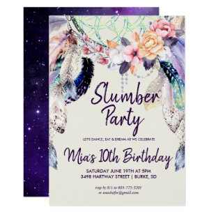 Dream-catcher Slumber Party Invitation