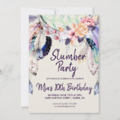 Dream-catcher Slumber Party Invitation (Front)