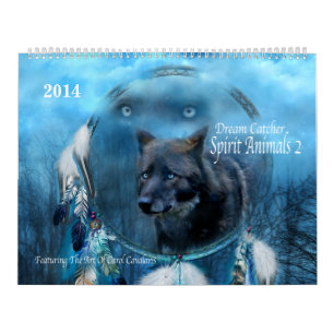 Dream Catcher Spirit Animals Art Calendar 2014