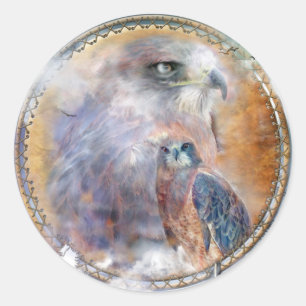 Dream Catcher - Spirit Hawk Art Sticker