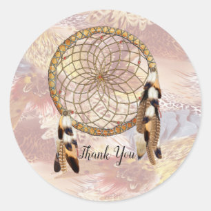 Dream Catcher Stationary Classic Round Sticker