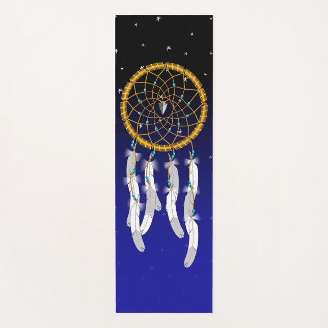 Dream Catcher--Turquoise Yoga Mat (Front)