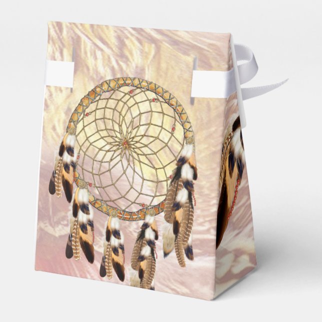Dream Catcher Wedding Favour Box (Back Side)