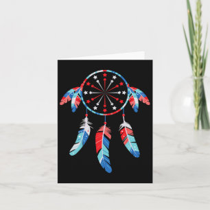 Dream Catcher Wind Chimes 4th Of July  Card