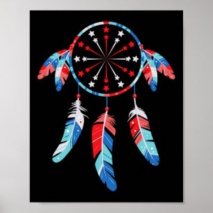 Dream Catcher Wind Chimes 4th Of July  Poster