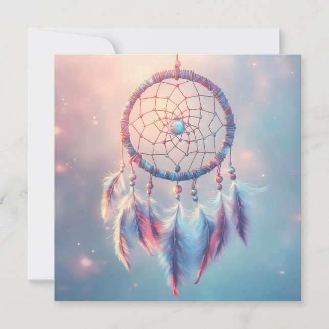 Dream Catcher with Soft Feathers and Beads (Front)
