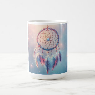 Dream Catcher with Soft Feathers and Beads Coffee Mug