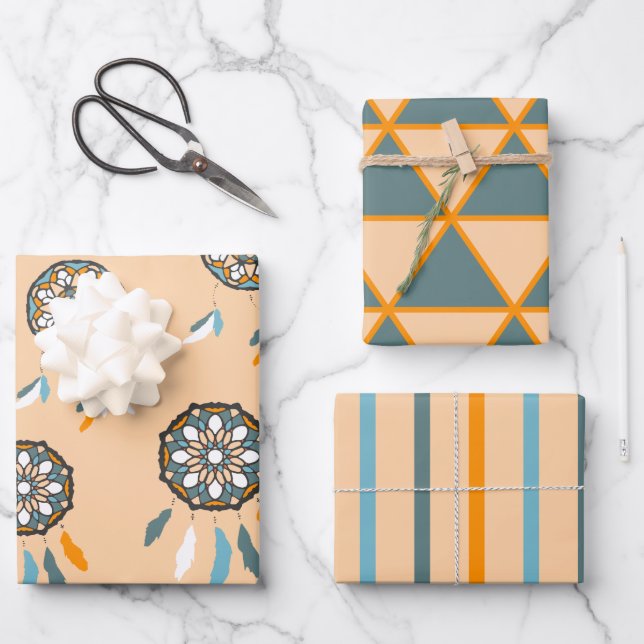 Dream Catcher Wrapping Paper Sheet Set (Front)