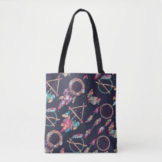 Dream catchers: vintage seamless pattern. tote bag