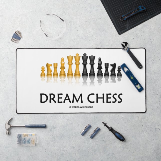 Dream Chess Reflective Chess Set Pieces Desk Mat (Workstation)