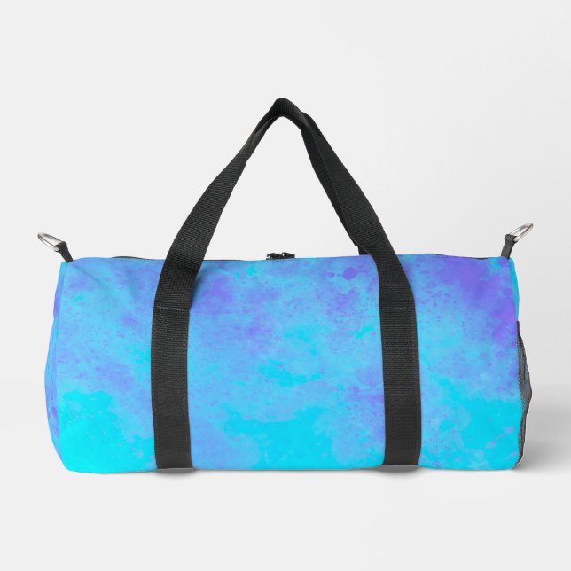 Dream Cloud Effect Blue and Purple Duffle Bag (Front)