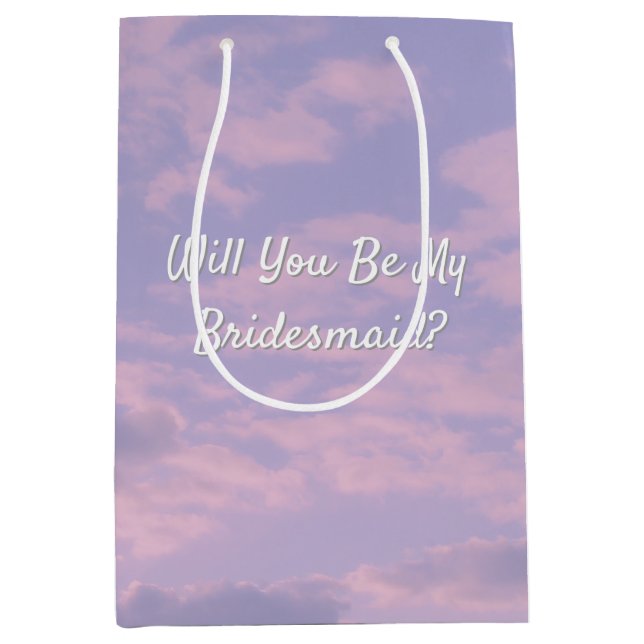 Dream Clouds Lover Theme Bridesmaid Proposal Medium Gift Bag (Front)