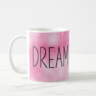 Dream Coffee Tie Dye Pink Coffee Mug