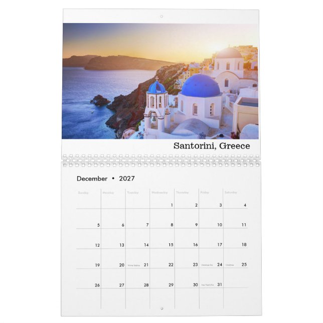 Dream Destinations Calendar (Dec 2027)