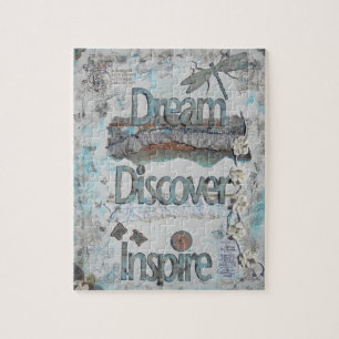 Dream, Discover, Inspire Quote Photo Puzzle