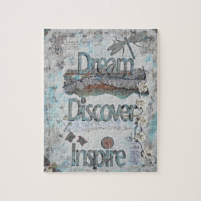 Dream, Discover, Inspire Quote Photo Puzzle (Vertical)